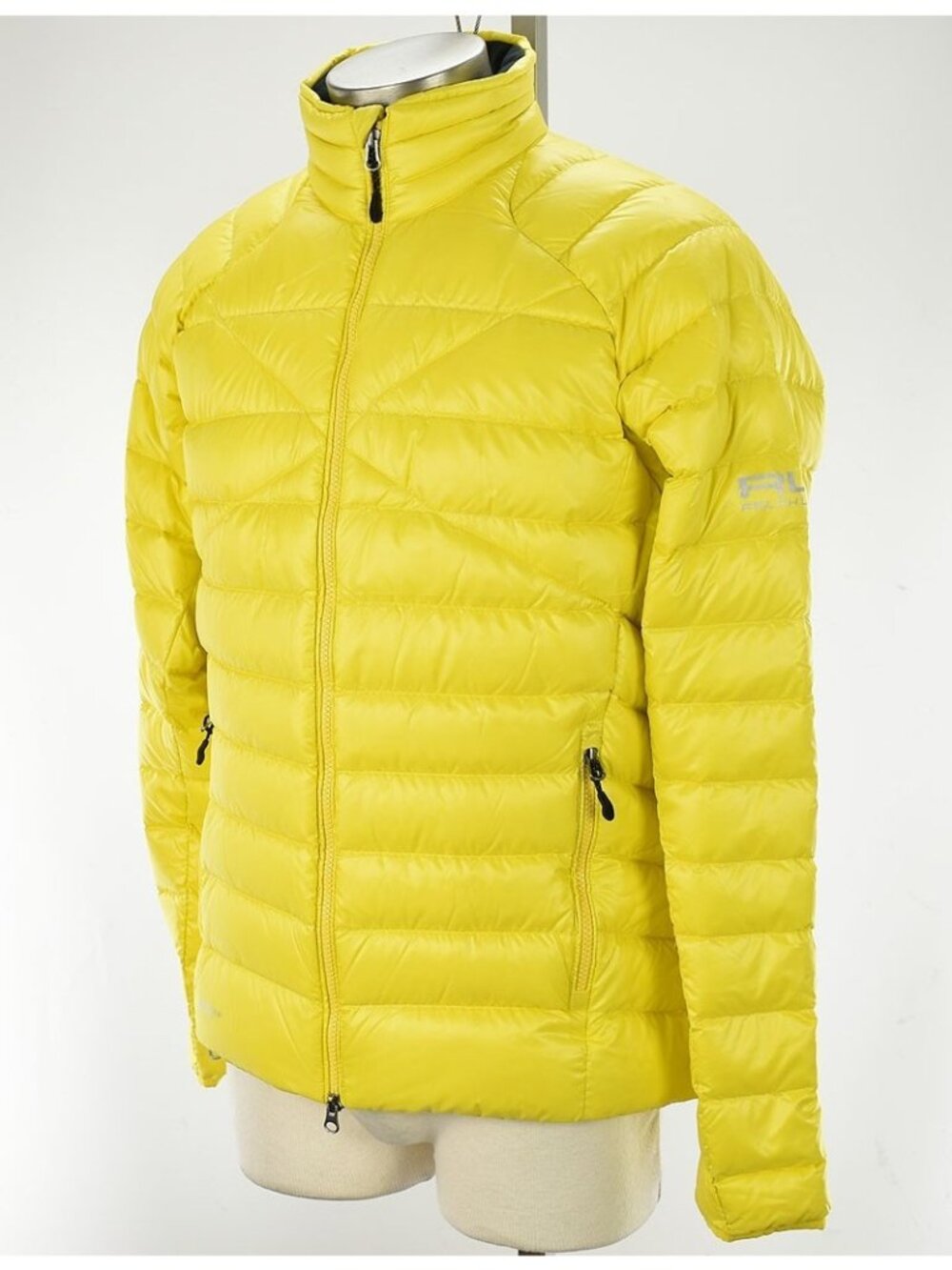 RLX RALPH LAUREN Yellow Quilted Down Ripstop Jacket SMALL Water Resistant NEW